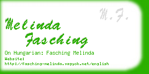 melinda fasching business card